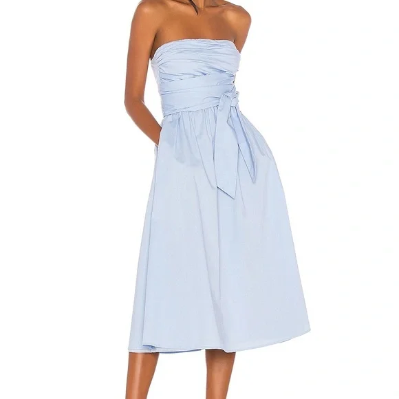 Song of Style Loki Midi Dress in Powder Blue - Picture 4 of 4